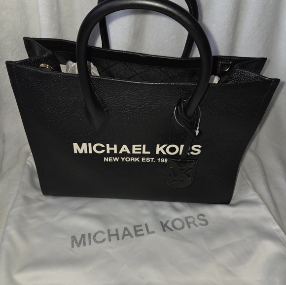 Michael Kors Mirella Leather Md Black Tote - Picture 5 of 5